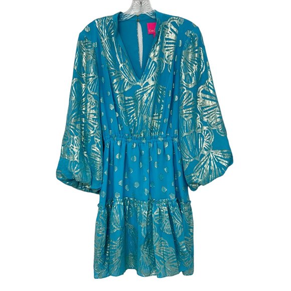 Lilly Pulitzer | Dresses | Lilly Pulitzer Joella Silk Bermuda Blue ...
